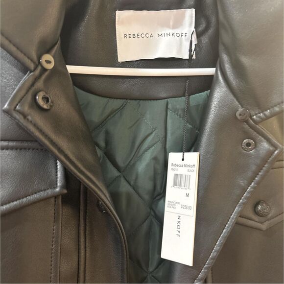 Rebecca Minkoff Lined Leather Jacket - Size M - NWT - MSRP $258 - Picture 3 of 4